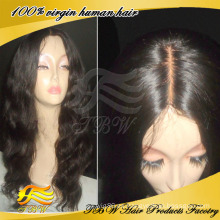 Nueva peluca llena del cordón del pelo virginal superior de la seda de 2014 productos de la primavera con el pelo del bebé, peluca malaya del cordón del cabello humano